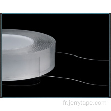 Ruban adhésif nano stick lavable double face transparent